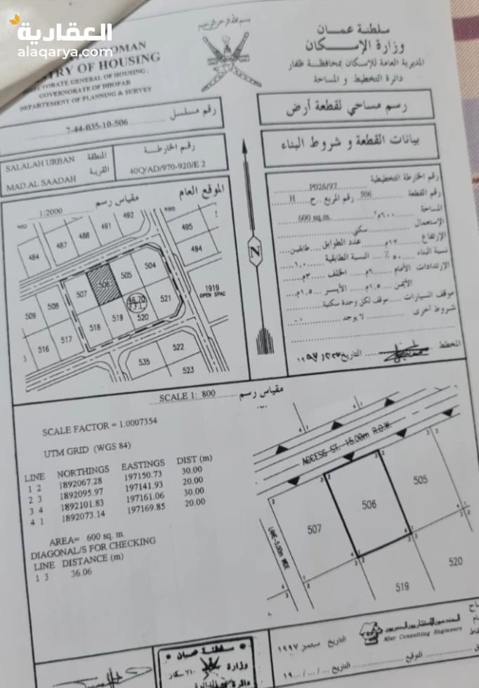 هيكل للبيع مقابل جامعة ظفار