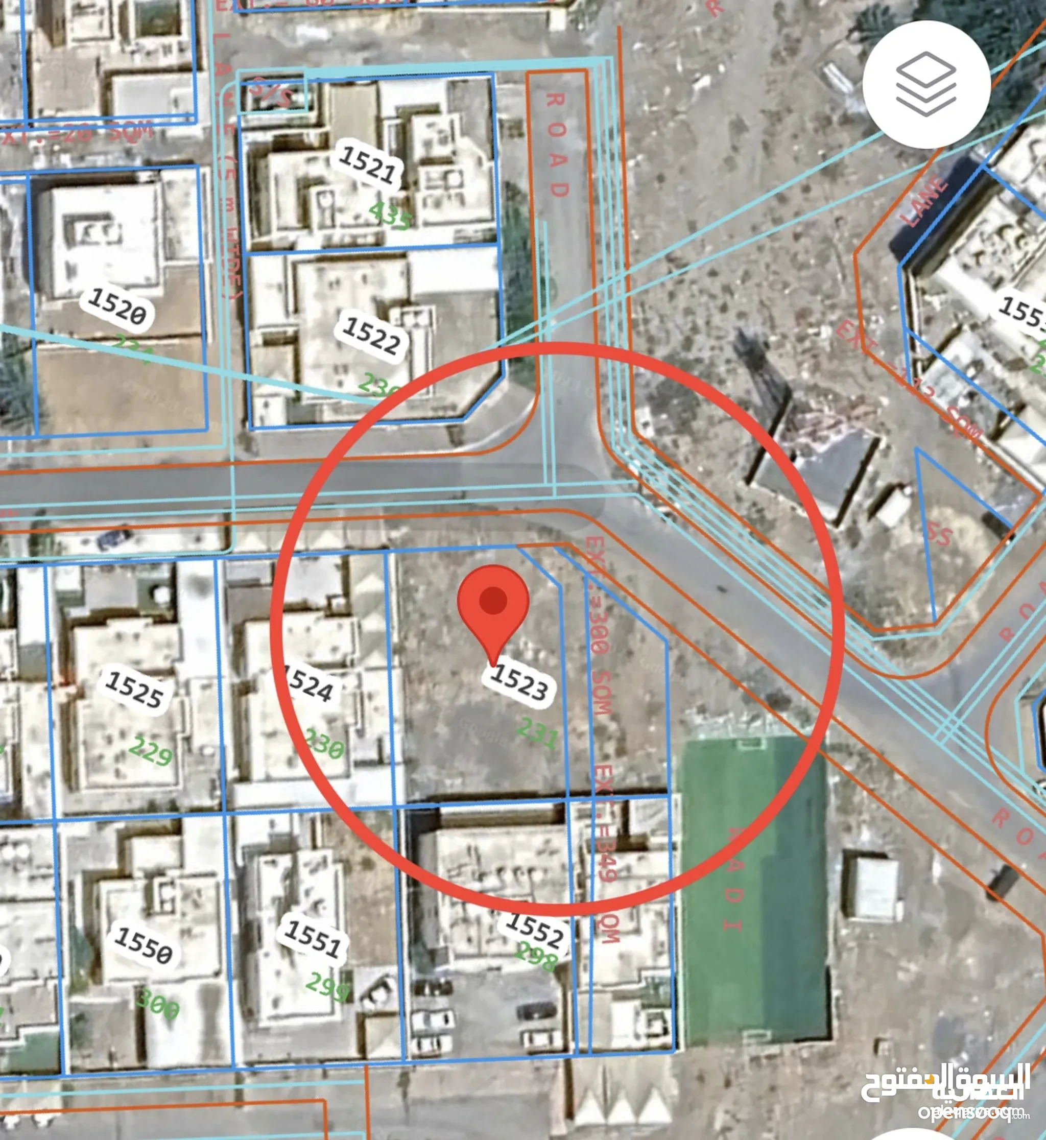 #أرض سكنيه للبيع فيه المعبيله الجنوبيه المنطقه المقابله لمسقط مول في حله النبراس