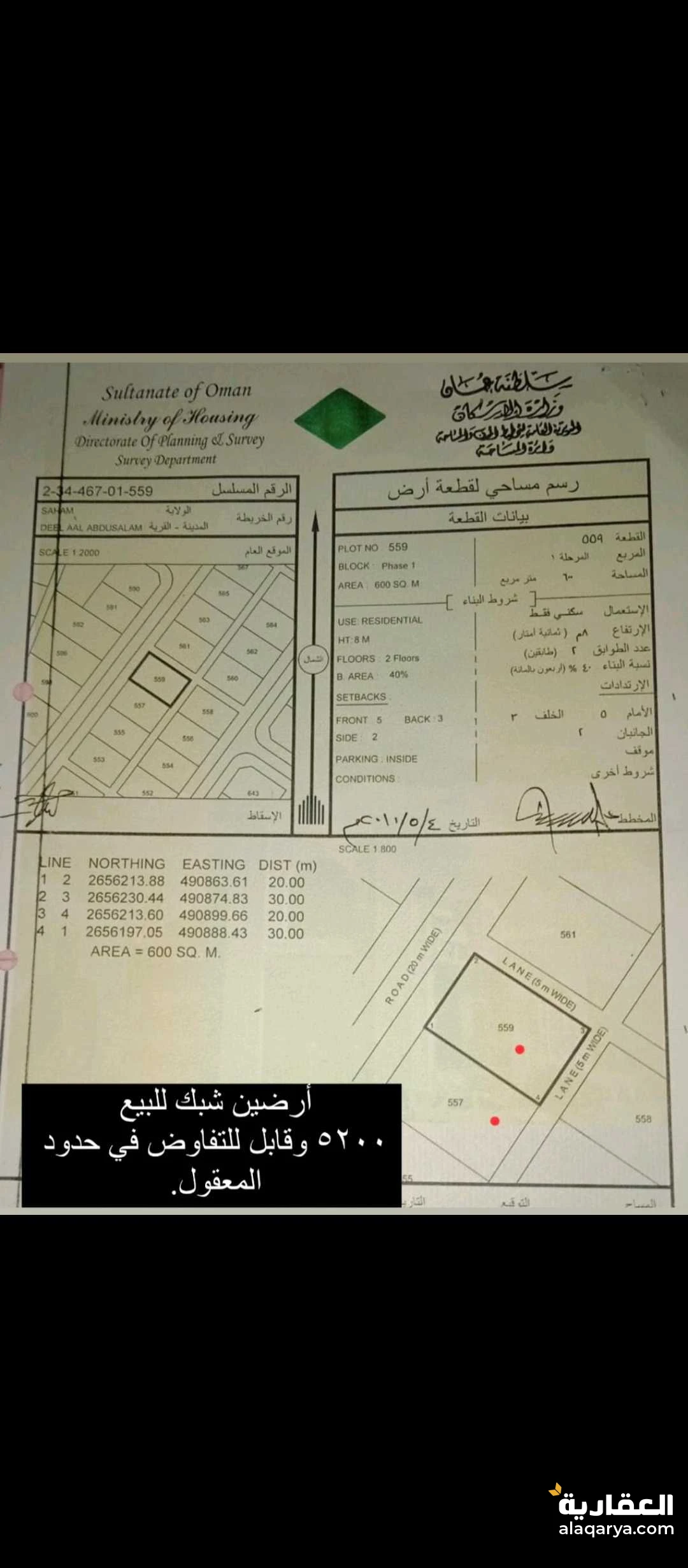 فرصه لعمل استراحه اراضين شبك ف صحم ف ديل ال عبدالسلام جنب استراحات بسعر مغري فرص