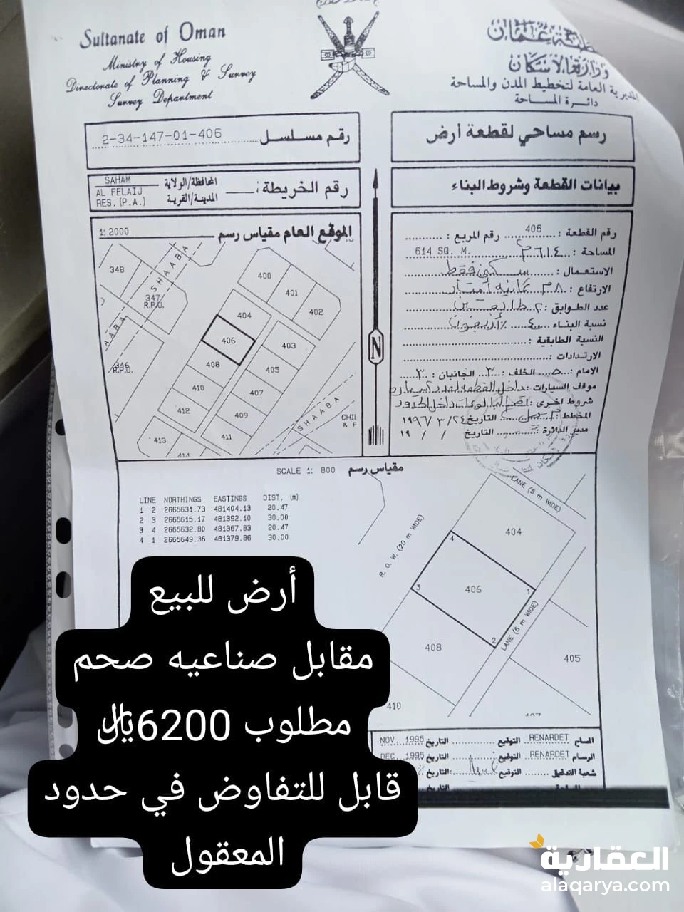 فرصه ارض سكنيه في صحم ف الفليج  ع شارع مقابل صناعيه جنب بيوت وكامل خدمات بسعر مغ