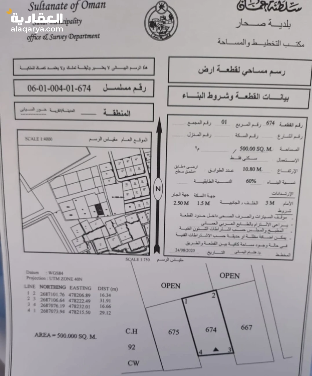 فرصة للبيع سكنية بسعر مغري بين جامعة صحار وجامعة التقنية والعلوم بصحار