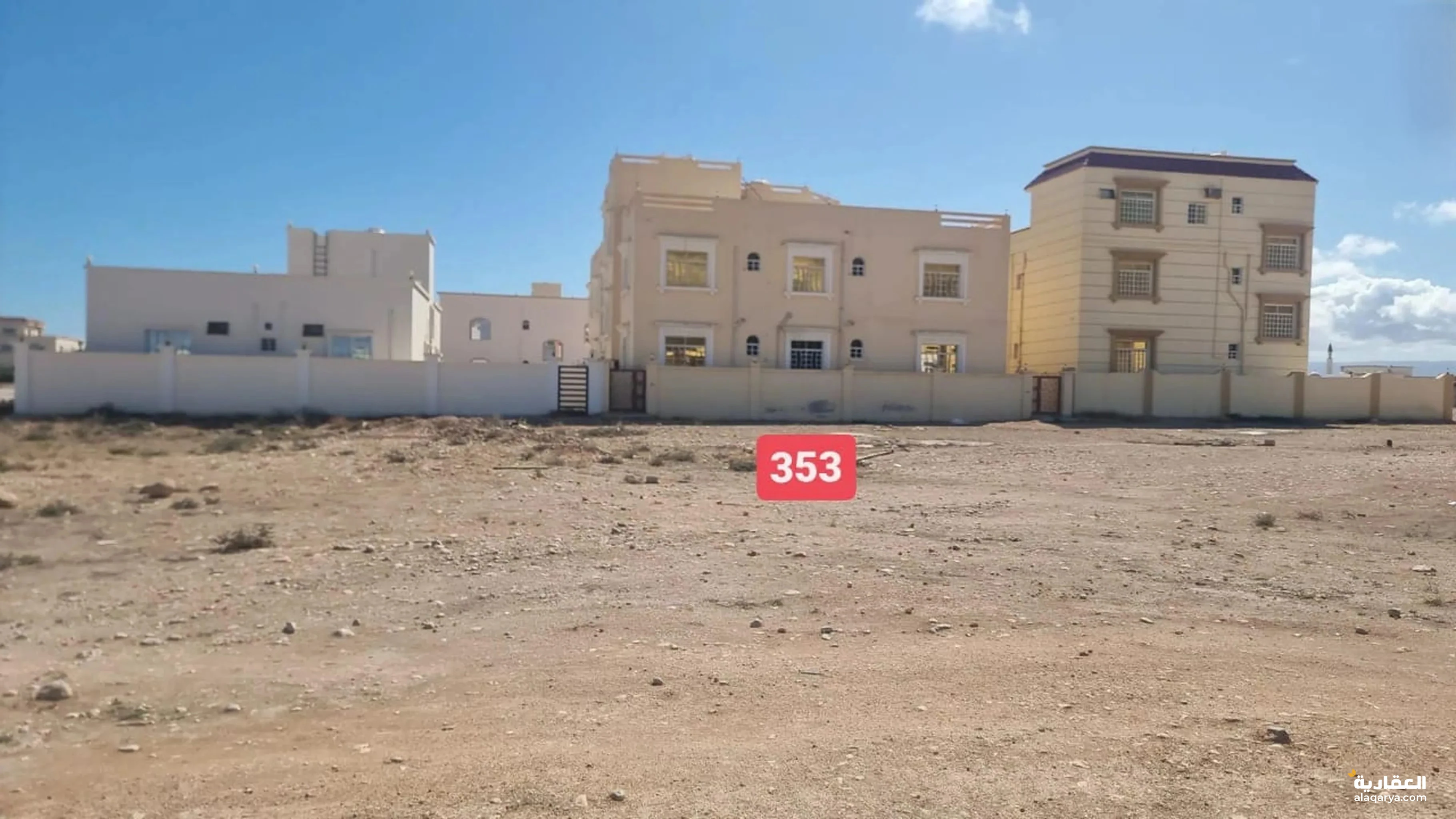 # ارض شبه ركني قريبه دوار المعموره ومحطة وقود نفط عمان