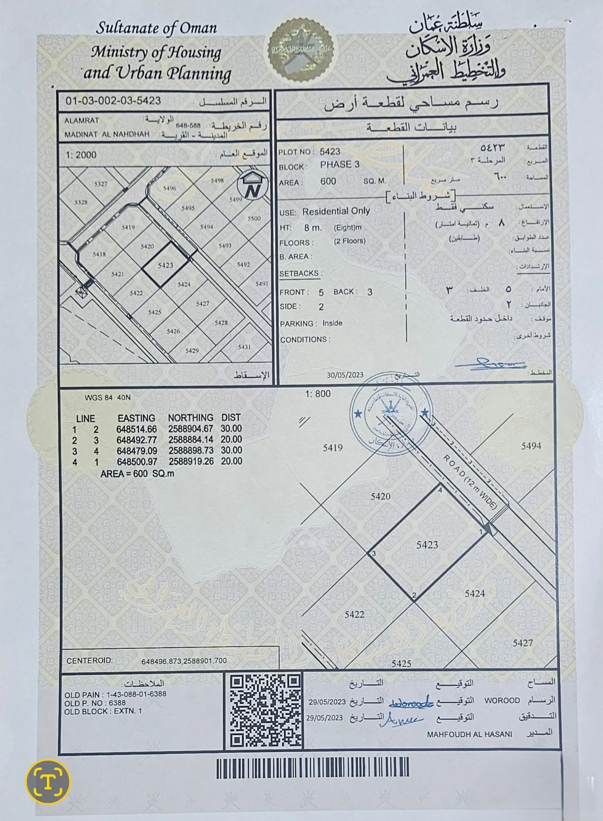 #أرض سكنية في مدينة النهضة الامتداد الأول